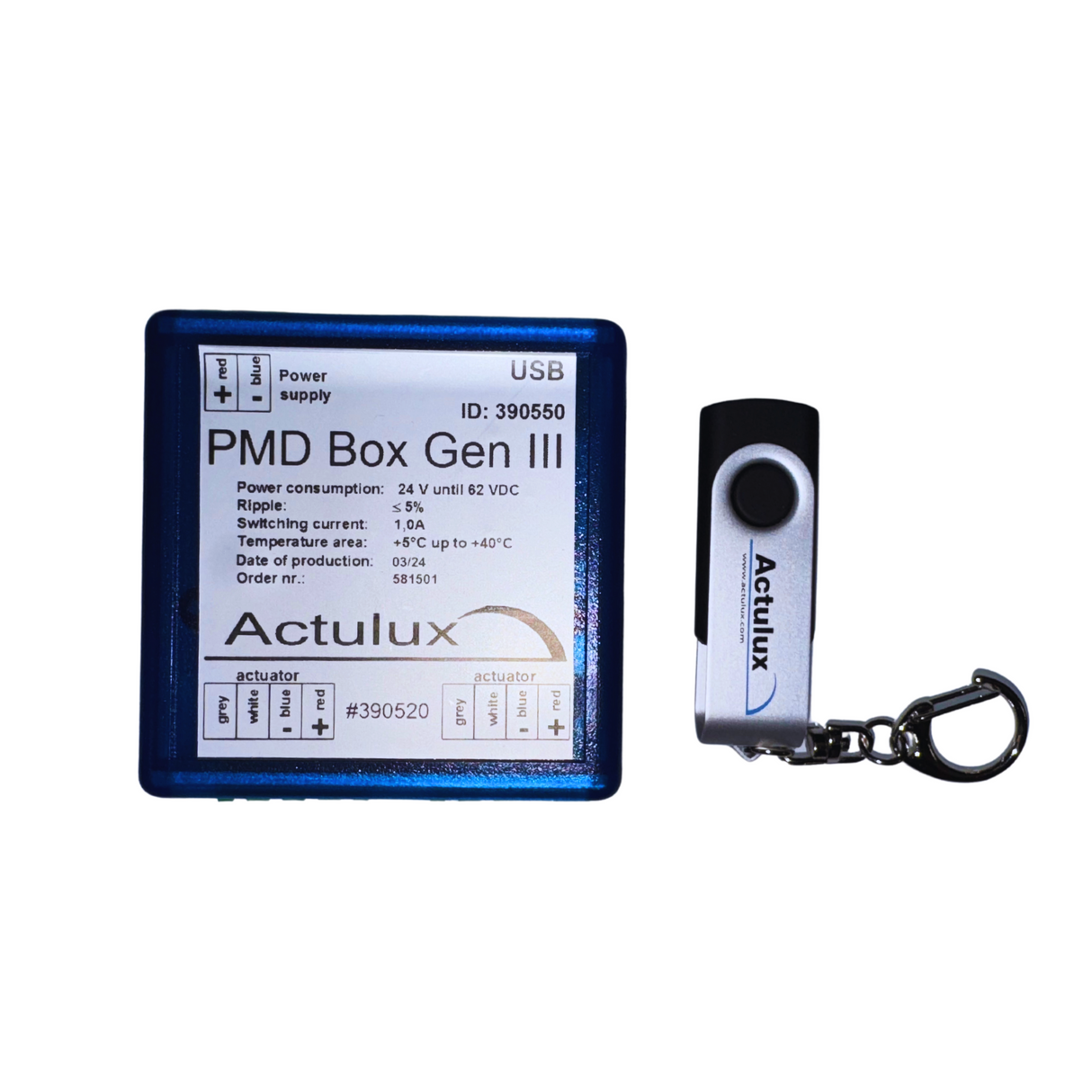 Actulux Actuator Programming tool USB based - requires PC or Laptop includes 24 volt PSU 2 amp