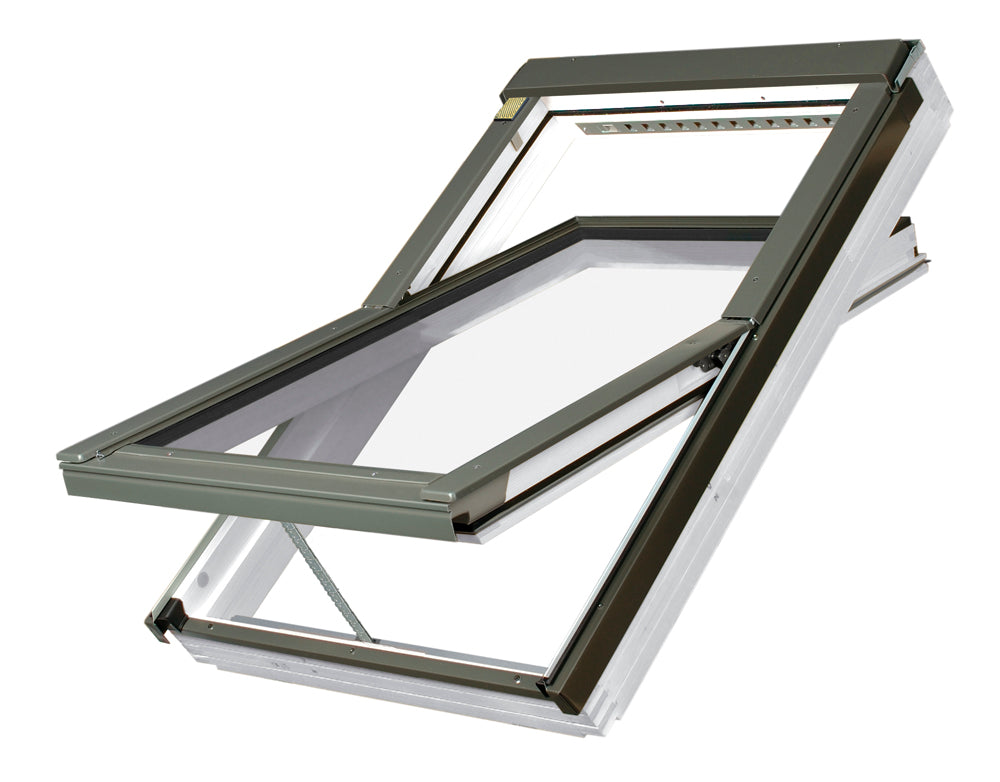 Fakro White PU Coated Pine Centre Pivot Z-Wave Electric Roof Window (FTU-V Z-Wave)