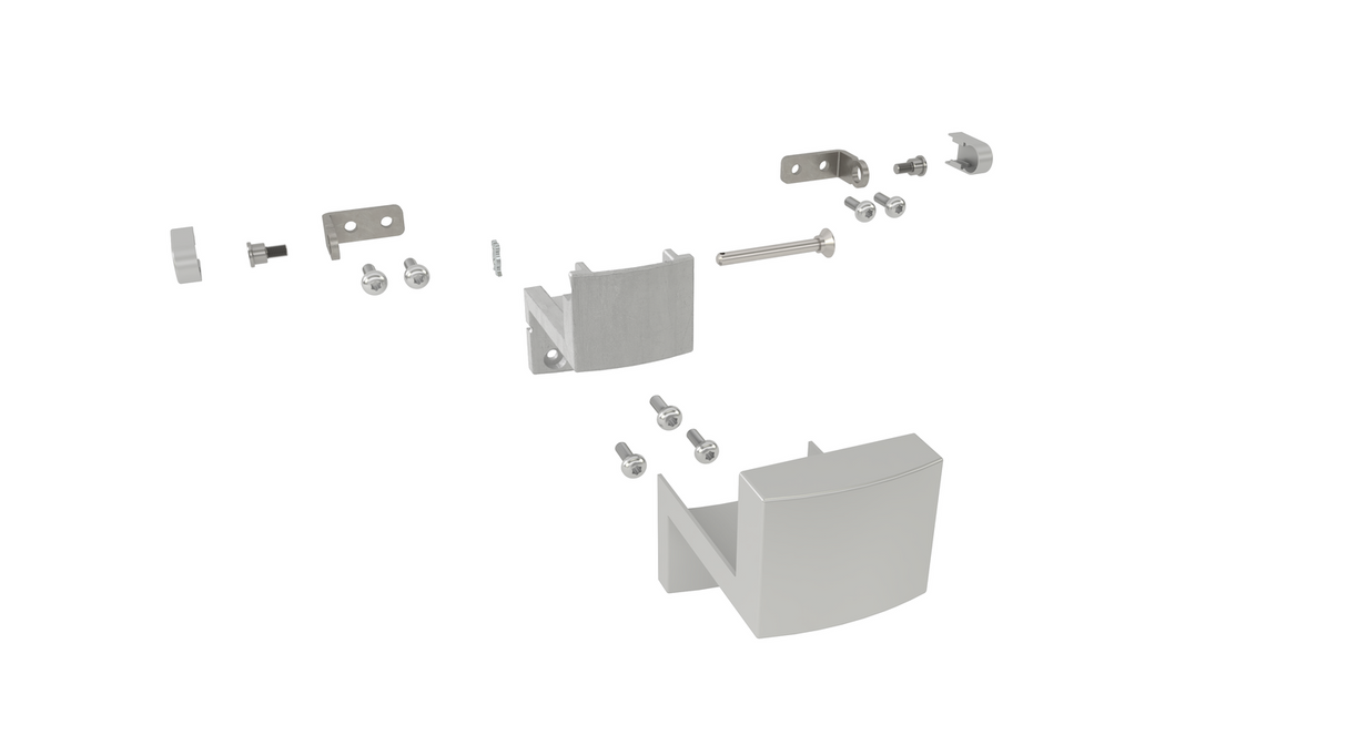 D+H VCD Bracket Set, Frame Mounting, Inwards Opening